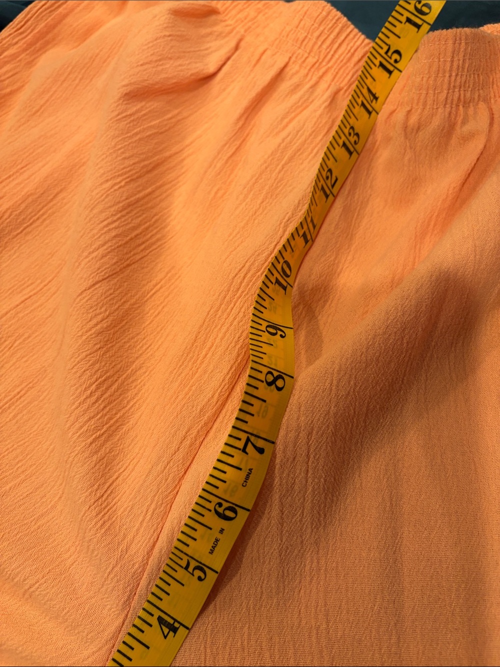 BonWorth Peach Button-Down Shirt with White Embroiderry Capri Pants - Picture 11 of 11
